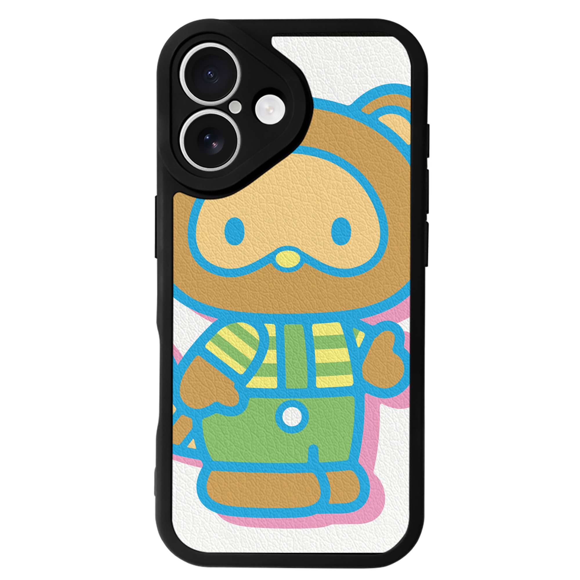 （画像用） Hello Kitty ハローキティ 【iPhone 16シリーズ対応】シリコンスマホケース（レザー調） 材質：シリコン